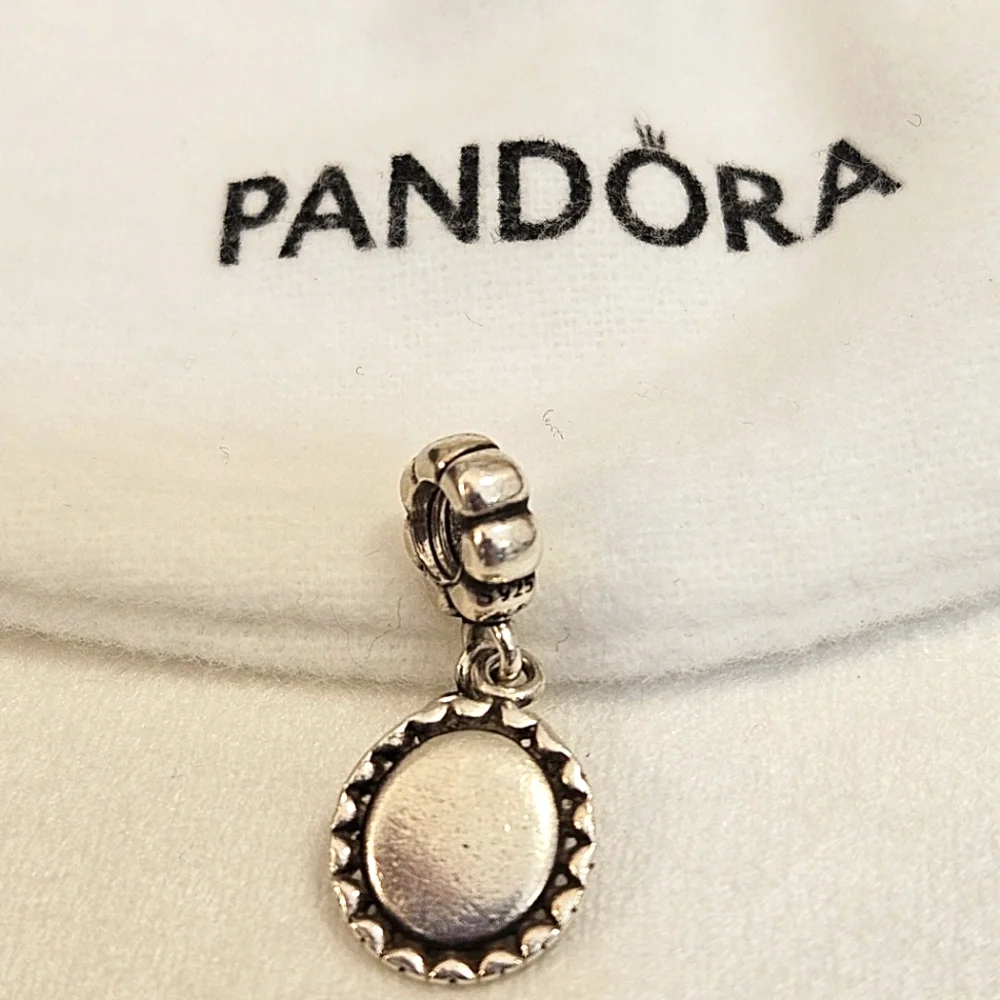 🔥Pandora 925 Sterling Silver Loving Mother Dangle Charm & Flower Bead